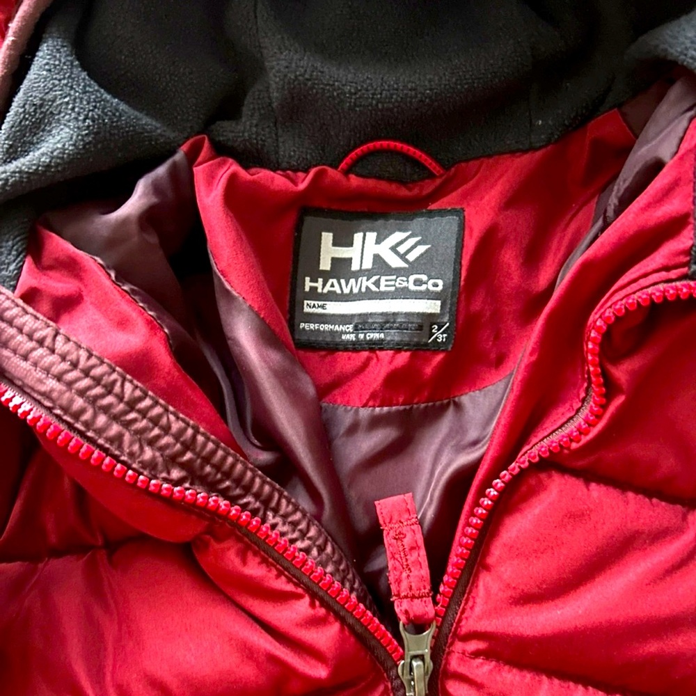 Children's Red Puffer Jacket - Picture 2 of 3